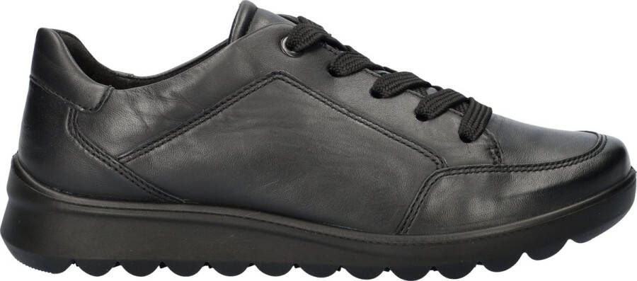 Ara Gestreepte vetersneaker in zwart Black Dames