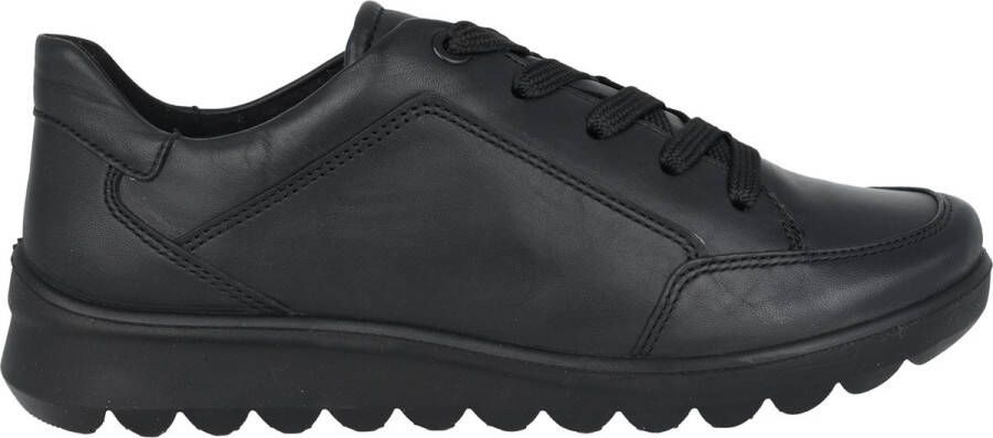 Ara Gestreepte vetersneaker in zwart Black Dames