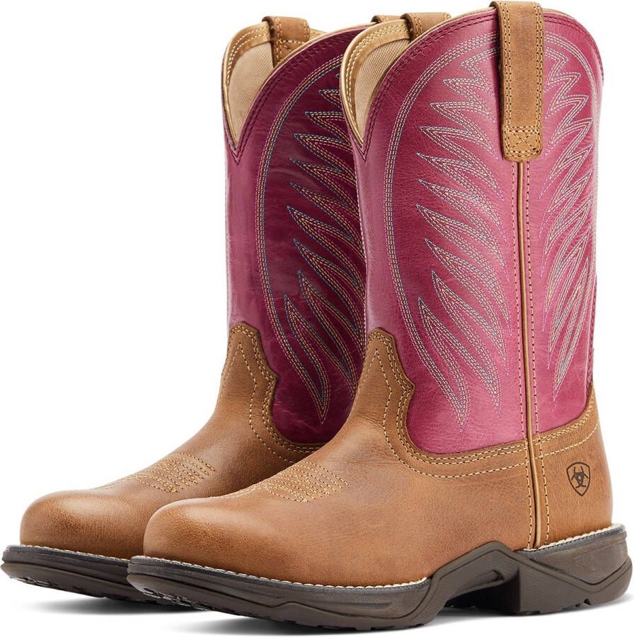 Ariat ANTHEM ROUND TOE II western rijlaarzen bruin roze 39 (6 UK)