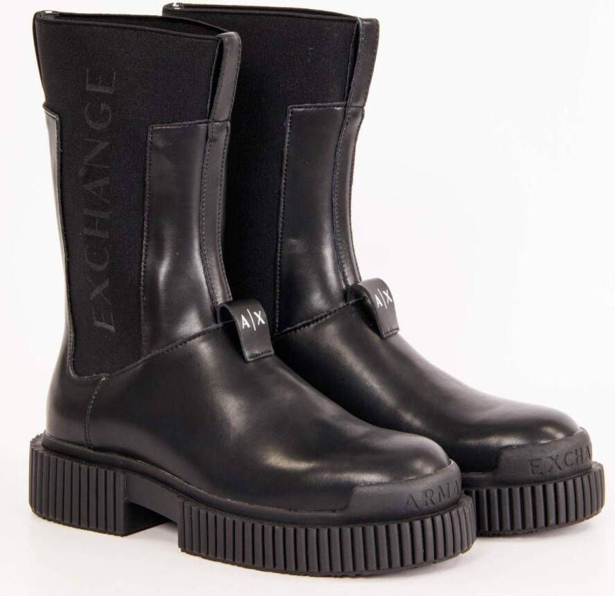 Armani Exchange Chelsea boots met labeldetails