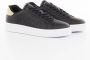 Armani Exchange Zwarte Leren Geometrisch Patroon Sneakers Black Dames - Thumbnail 1