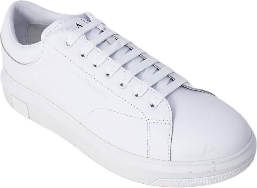 Armani Exchange Witte Leren Sneakers Lente Zomer Collectie White Heren