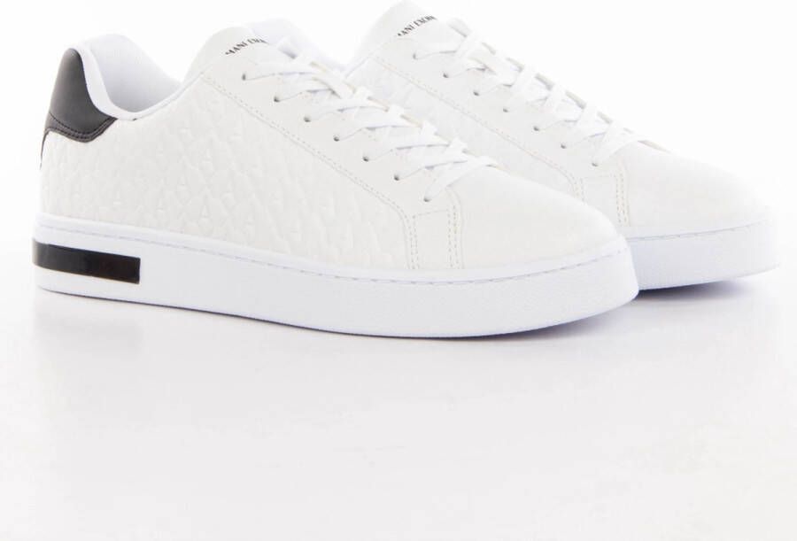 Armani Exchange Wit Zwart Sneakers Mannen Polyester Rubber White Heren