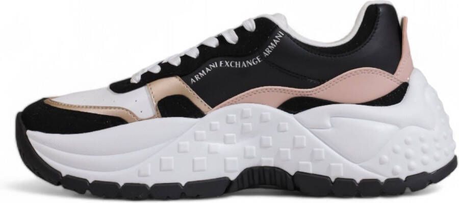 Armani Exchange Hedendaagse Zwart & Wit Polyester Sneakers Multicolor Dames