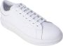 Armani Exchange Witte leren lage sneakers met logo detail White Heren - Thumbnail 1