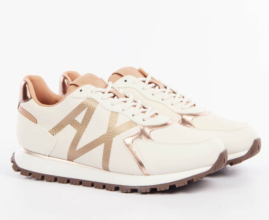 Armani Exchange Contrast Sneakers voor Dames Beige Dames