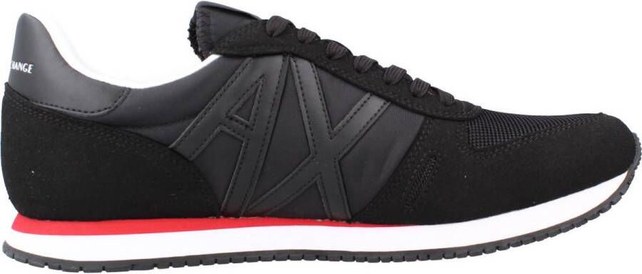 Armani Exchange Zwarte Sneakers met Verfijnd Design en Comfort Zwart Heren