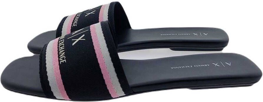 Armani Exchange XDP056 slipper2 zwart combi