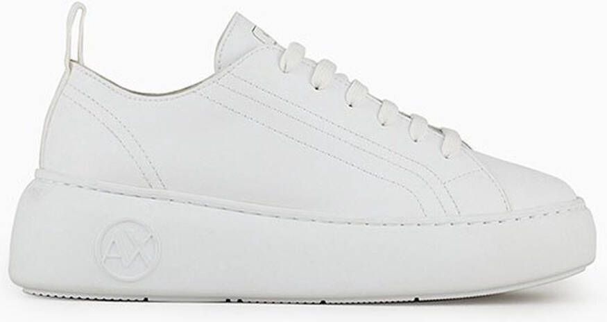 Armani Exchange Witte Sneakers voor Dames met Rubberen Zool Wit Dames