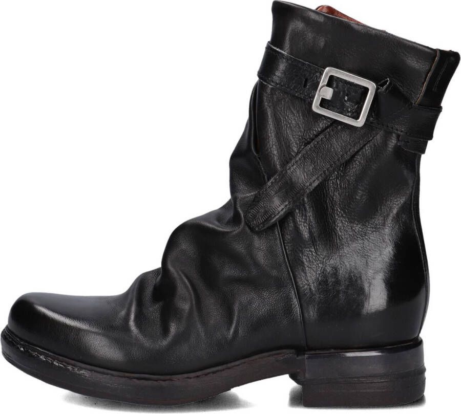 A.s.98 B80213 Enkellaarsjes Enkelboots met rits Dames Zwart