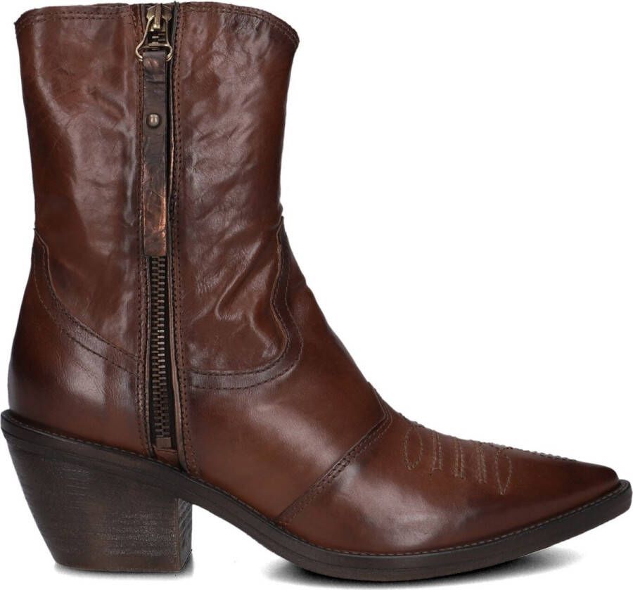 A.s.98 B84205 Enkellaarsjes Enkelboots met rits Dames Bruin