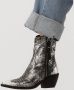 A.s.98 B84205 Enkellaarsjes Enkelboots met rits Dames Zilver - Thumbnail 2