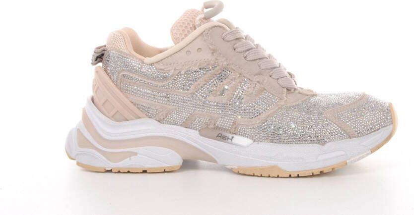 ASH Italia Race sneaker beige met strass