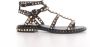 Ash Zwarte Leren Sandalen met Studs Black Dames - Thumbnail 1