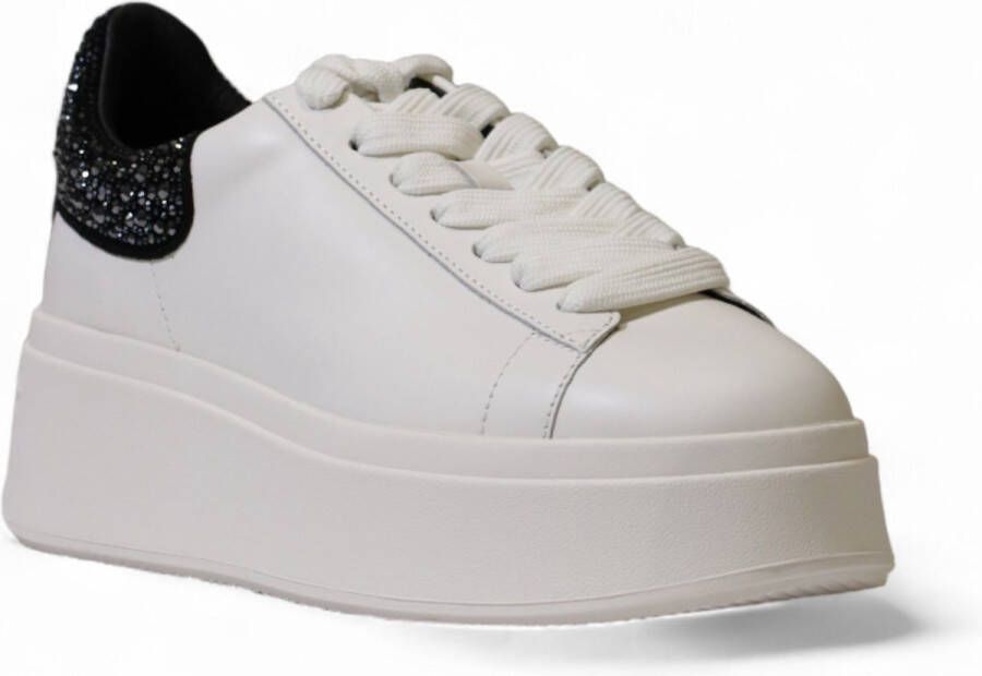 Ash Witte Leren Stoffen Sneakers Rubberen Zool White Dames