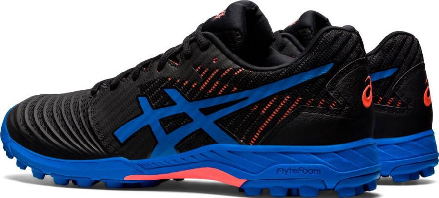 ASICS FF Ultimate Black Electric Blue Hockeyschoen