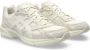 ASICS Mesh Tiger Gestreepte Sneakers Beige - Thumbnail 4