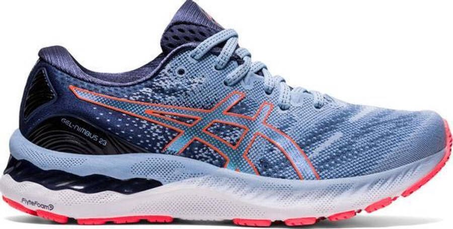 ASICS Gel-Nimb Sportschoenen Vrouwen Licht blauw Koraal rood Wit