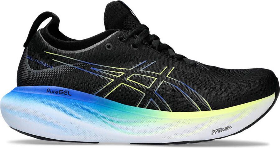 Asics gel-nimbus 25 hardloopschoenen zwart geel heren