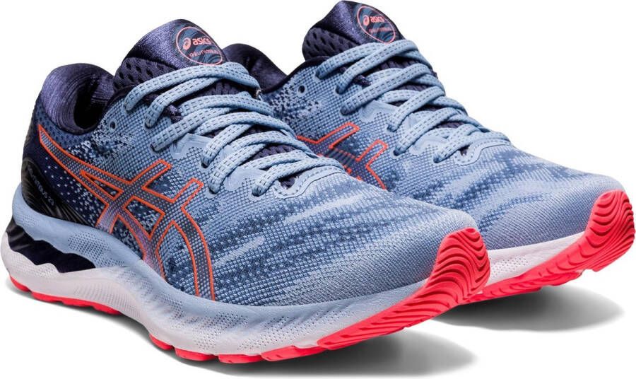 ASICS Gel-Nimb Sportschoenen Vrouwen Licht blauw Koraal rood Wit