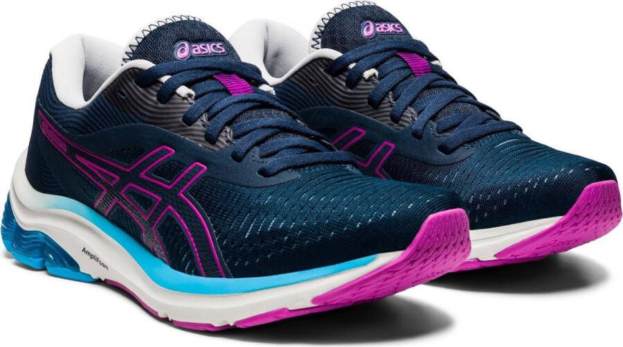 ASICS Gel-Pulse 12 hardloopschoenen donkerblauw roze blauw