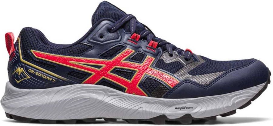 ASICS Gel-Sonoma 7 Trailrunningschoenen Midnight Electric Red Heren