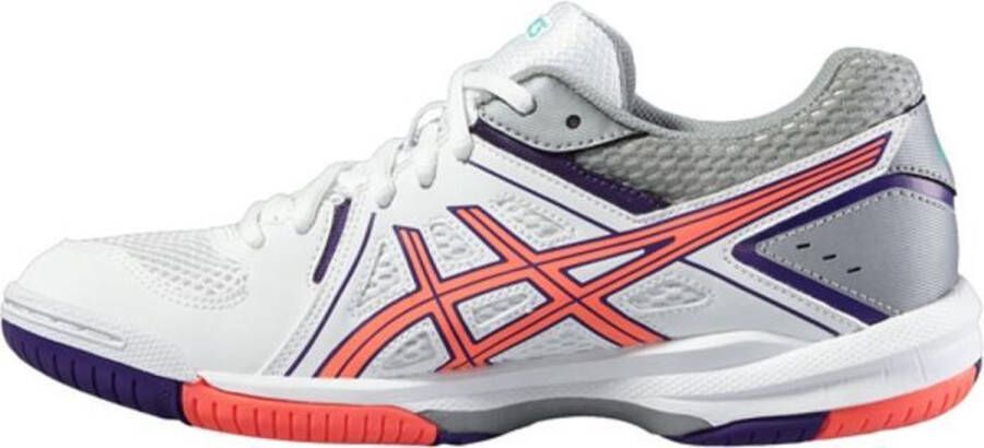 ASICS Gel Task wit oranje indoorschoenen dames (B555Y-0106)