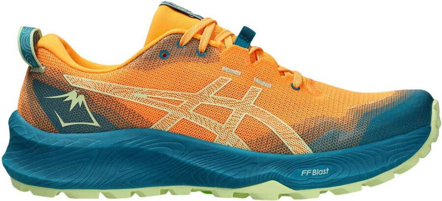 ASICS Gel Trabuco 12 Hardloopschoenen Trailrun Dames Oranje Blauw