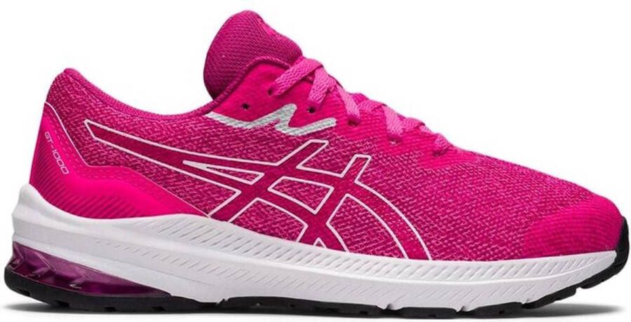 ASICS GT-1000 11 GS Hardloopschoenen voor kinderen Roze Wit Meisjes sportschoenen Gel zool