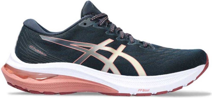 Asics gt-2000 11 hardloopschoenen blauw geel dames