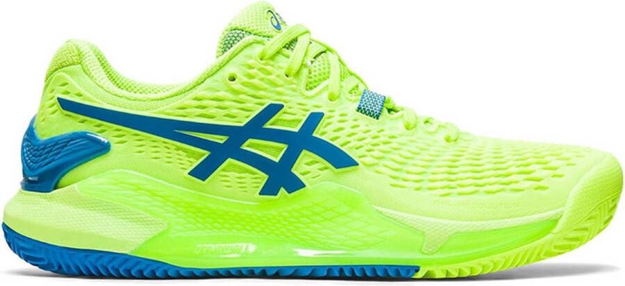 ASICS Tennisschoen Gel Resolution 9 Clay Dames Groen Blauw