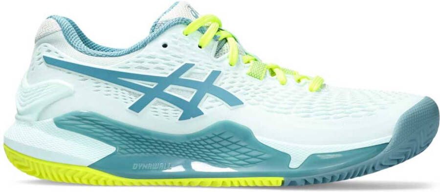 ASICS Tennisschoen Gel Resolution 9 Clay Dames Groen Geel