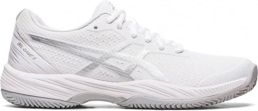 ASICS Tennisschoen Padelschoen Gel Game 9 Clay OC Dames Wit Zilver