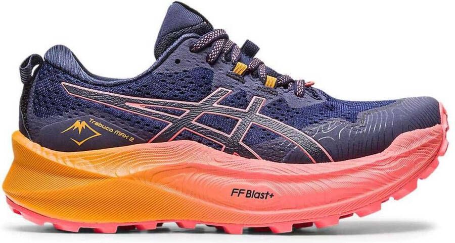 ASICS Trabuco Max 2 Trailrunningschoenen Midnight Papaya Dames