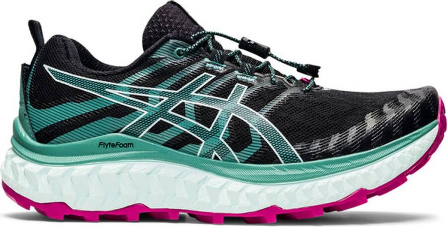 ASICS Trabuco Max Dames Sportschoenen Hardlopen Trail zwart groen