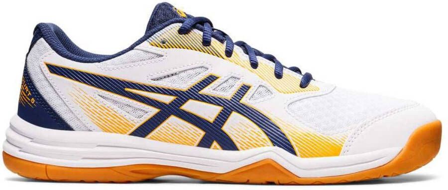 Attent evolutie Volg ons ASICS Upcourt 5 Sportschoenen Volleybal Indoor wit oranje - Schoenen.nl