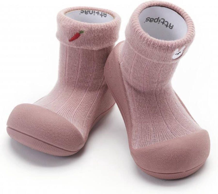 Attipas babyschoentje Bong-Bong pink antislip baby schoenen