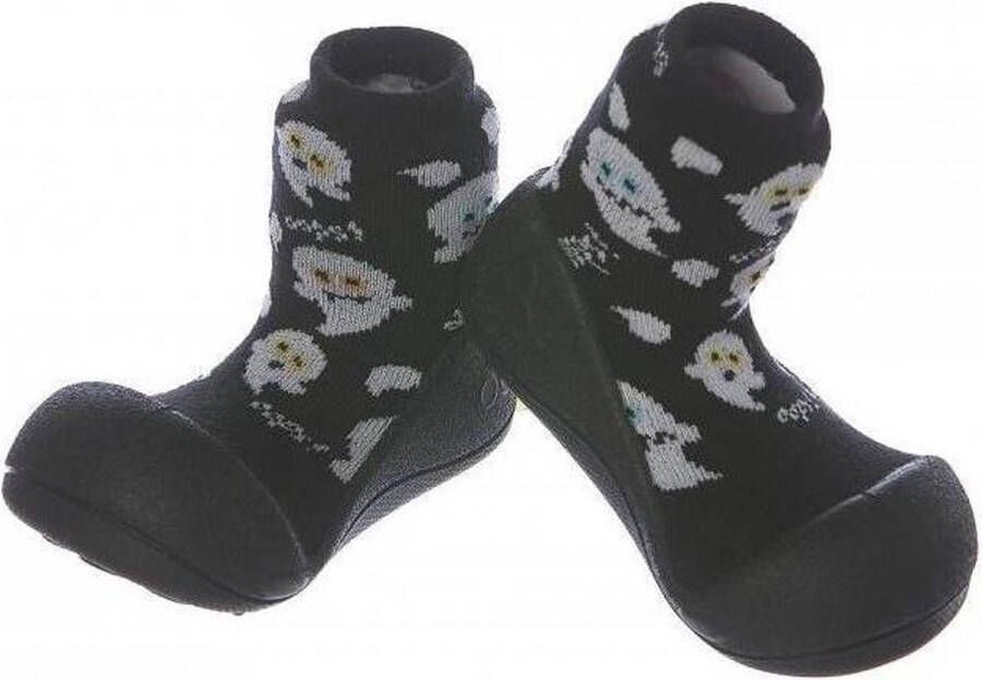 Attipas Halloween zwart babyschoenen eerste loopschoentjes