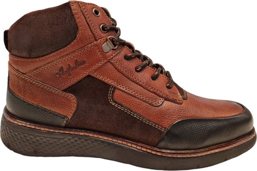 Australian Bezos Leather Cognac D21 Heren Veterschoenen Bruin