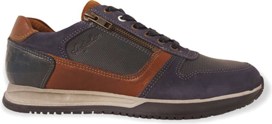 Australian Footwear Heren Sneakers Australian Browning Ocean Blue Cognac Blauw