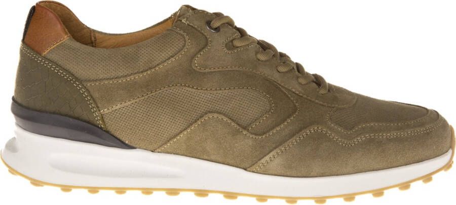 Australian Sneaker Odysey Suède 15.1598.02-EDE Groen-Cognac-Zwart