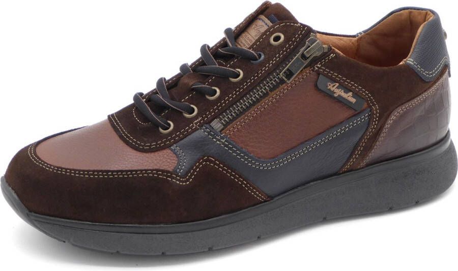 Australian Heren Sneaker Dokota 15.1642.01-T5X Cogna Blauw Bruin Wijdte H