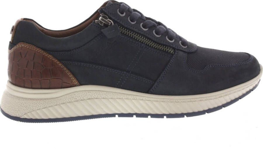 Australian Heren Sneakers Huricane Leather Blue Tan Donkerblauw - Foto 1