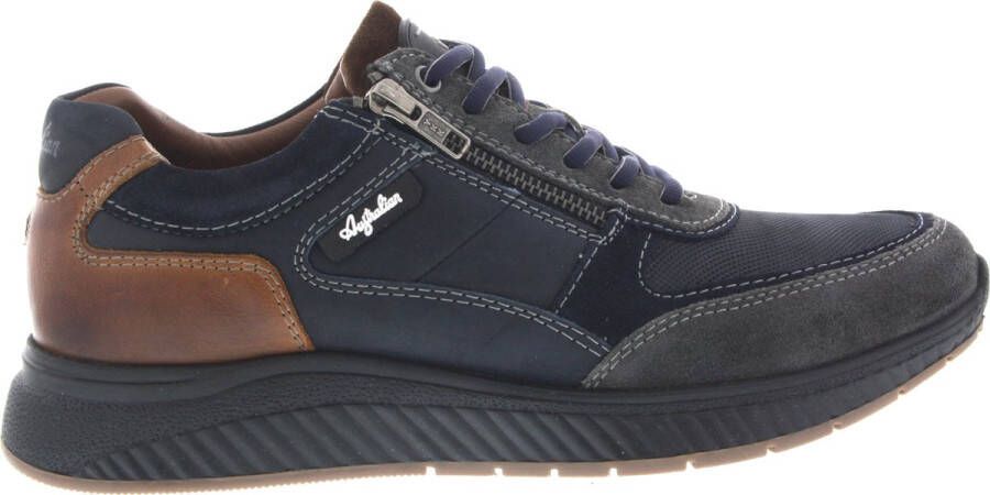 Australian Heren Sneakers Maurizio Blue Leather Blauw - Foto 1