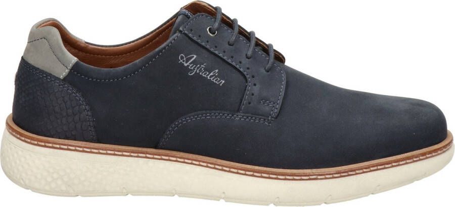 Australian Heren Veterschoenen Preston Nubuck Blauw