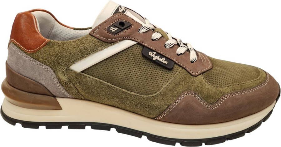 Australian Groene Suède Lage Sneakers Novecento Multicolor Heren