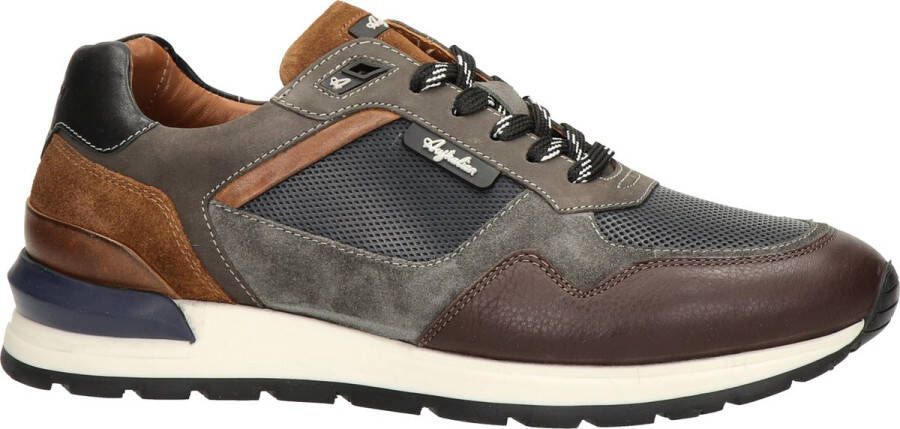 Australian Novecento leren sneakers blauw cognac