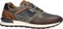 Australian Novecento leren sneakers blauw cognac - Thumbnail 1