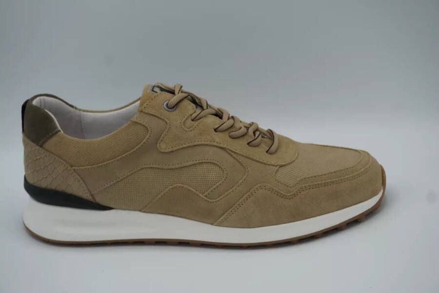 Australian ODYSEY 15 1598 01 L00 Taupe kleurige heren sneaker met leren voering