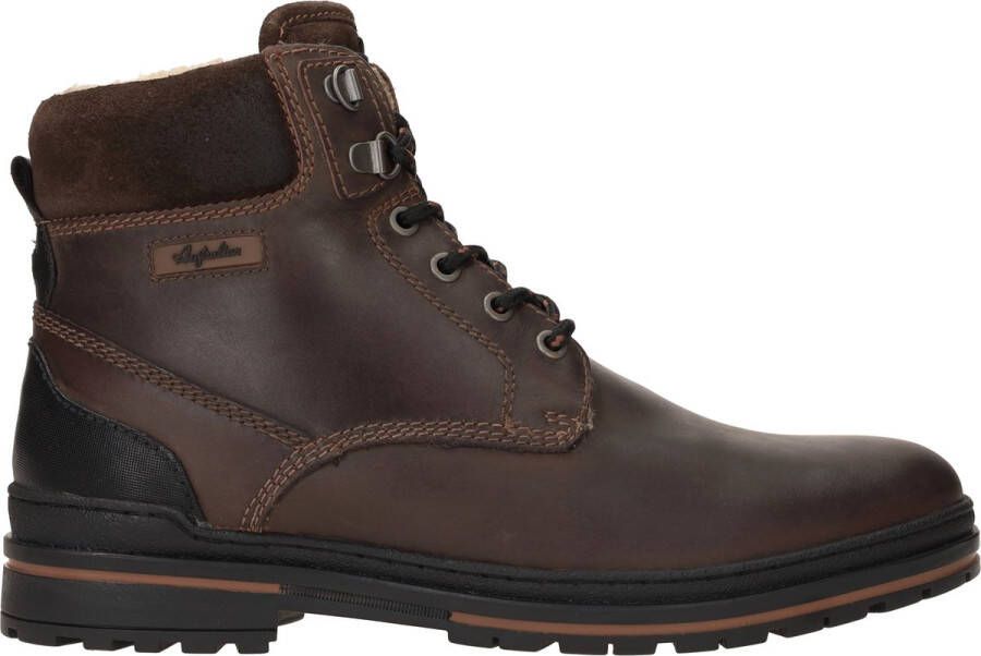 Australian York Brown Leather D19 Dark Br Heren Veterschoenen Bruin